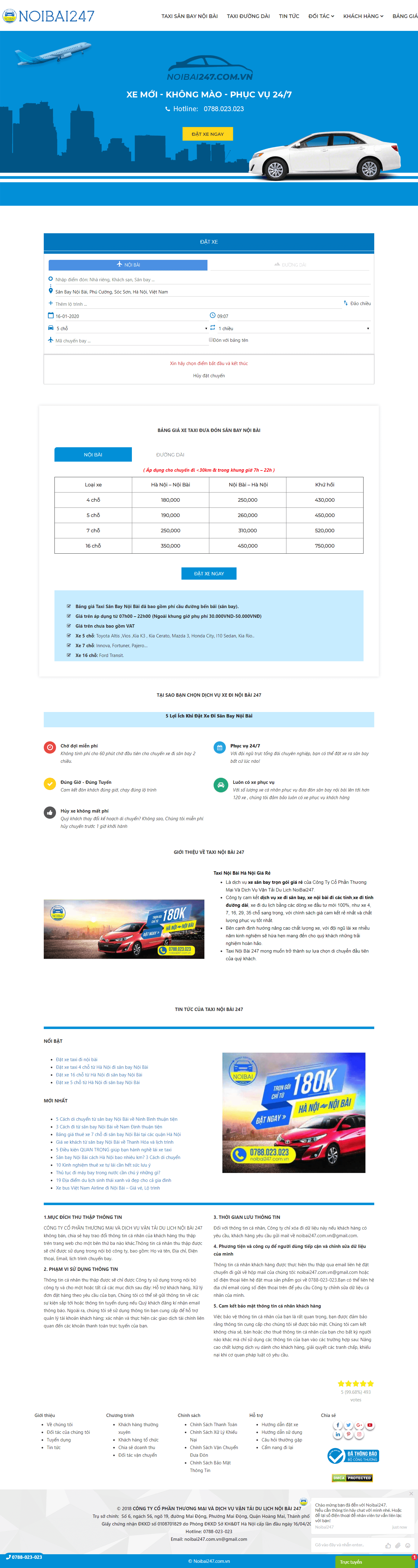 Gọi đặt xe taxi