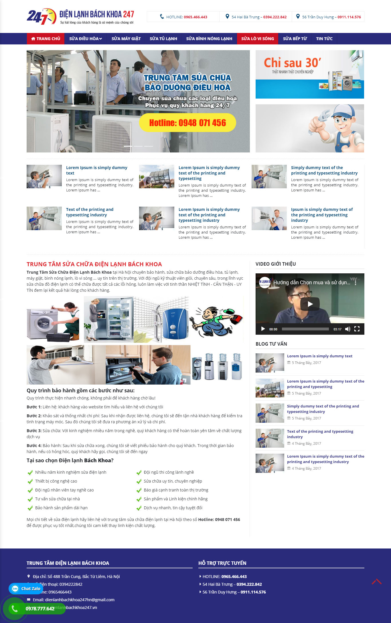 Sửa chữa điện tử điện lạnh